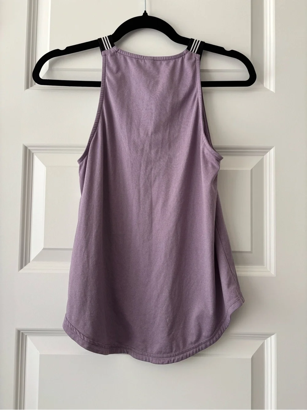 Adidas Lavender Purple Racerback Athletic Tank Top with Striped Straps Size XS